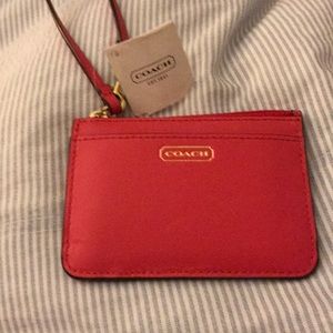 Coach Wristlet in Pomegranate - NWT